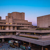 Buy canvas prints of The National Theatre at Sunset by Hiran Perera