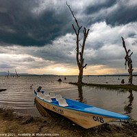Buy canvas prints of Storm clouds over Lake Naivasha, Kenya, Africa by Hiran Perera