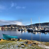 Buy canvas prints of Boats in Scalloway Marina, Shetland by Terri Mackay