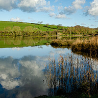 Buy canvas prints of Never Estuary, Welsh Reflections by Alexandra Rutherford
