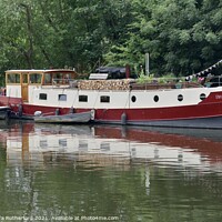 Buy canvas prints of Barge, Thames Ditton by Alexandra Rutherford