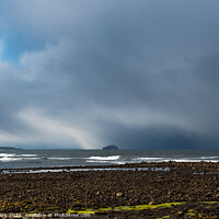 Buy canvas prints of Storm over Bass Rock by Mike Byers