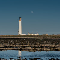Buy canvas prints of "Moonlit Serenade at Barns Ness Lighthouse" by Mike Byers