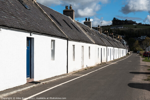 Idyllic Fishing Village Cottages Picture Board by Mike Byers