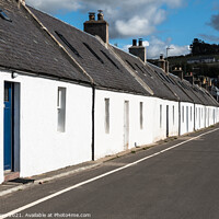 Buy canvas prints of Idyllic Fishing Village Cottages by Mike Byers
