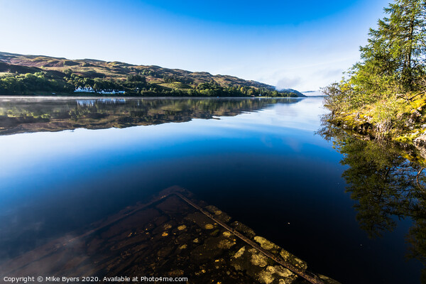 Serene Reflections: Captivating Loch Awe Landscape Picture Board by Mike Byers