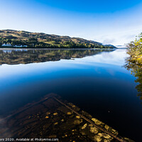 Buy canvas prints of Serene Reflections: Captivating Loch Awe Landscape by Mike Byers