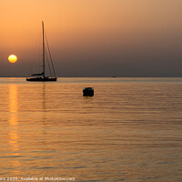 Buy canvas prints of Serene Reflections at Mallorca Sunrise by Mike Byers