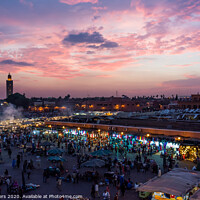 Buy canvas prints of "Sunset Magic at Jemaa el-Fna: Unveiling Marrakesh by Mike Byers