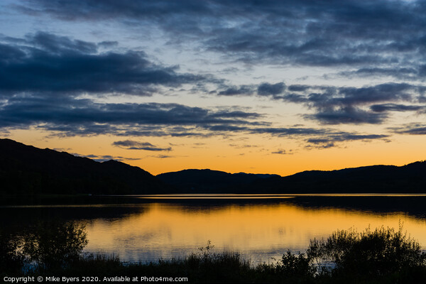 Loch Awe Sunset Picture Board by Mike Byers