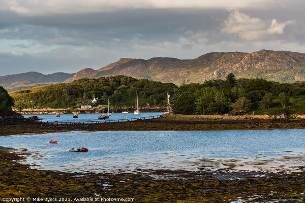 The Bay at Badachro, Scottish Highlands Picture Board by Mike Byers