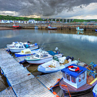 Buy canvas prints of Cullen Harbour Banffshire Sky Light Change by OBT imaging
