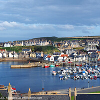 Buy canvas prints of Findochty Village Harbour Morayshire North East Scotland by OBT imaging