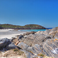 Buy canvas prints of Achmelvich Assynt Highland Scotland Summer Rock Light by OBT imaging