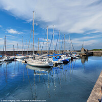 Buy canvas prints of Whitehills Village Harbour Marina Bliss   by OBT imaging