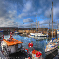 Buy canvas prints of Whitehills Village Harbour Banffshire Scotland  by OBT imaging