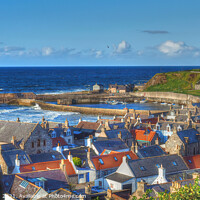 Buy canvas prints of Cullen Harbour and Seatown Scotland Late Summer Light by OBT imaging