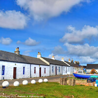 Buy canvas prints of Arinagour Village Main Street Isle Of Coll Western Isles Scotland by OBT imaging