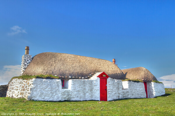 Tiree Thatched Cottage Hebridean Black House Western Isles Picture Board by OBT imaging
