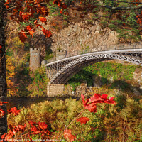 Buy canvas prints of 1812 Thomas Telford Craigellachie Bridge Speyside Late Autumn  by OBT imaging