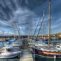Buy canvas prints of Findochty Village Marina & Harbour Morayshire Scotland by OBT imaging