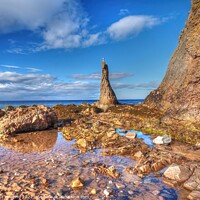 Buy canvas prints of The Cullen Rocks Morayshire Scotland by OBT imaging