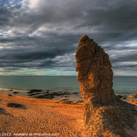 Buy canvas prints of Cullen Beach Late Sun Rock Light Morayshire Scotland by OBT imaging