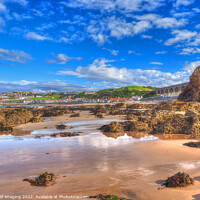 Buy canvas prints of Cullen Village From The Beach Morayshire  by OBT imaging