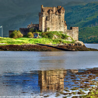Buy canvas prints of Eilean Donan Castle 1249 From Dornie Slipway Highl by OBT imaging