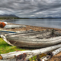 Buy canvas prints of Achiltibuie Badentarbet Bay Nostalgic Boat Relics  by OBT imaging