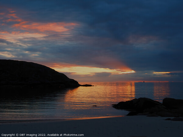 Achmelvich Bay Assynt Sunset Light Ripple Highland Scotland Picture Board by OBT imaging