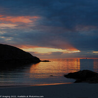 Buy canvas prints of Achmelvich Bay Assynt Sunset Light Ripple Highland Scotland by OBT imaging