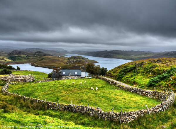 Iconic Croft At Badcall Loch Inchard Sutherland Sc Picture Board by OBT imaging