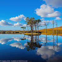 Buy canvas prints of Loch Assynt Autumn Reflection West Highland Scotla by OBT imaging