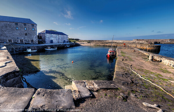 Portsoy Blues 17th Century Harbour Fishing Village Scotland Framed Mounted Print by OBT imaging
