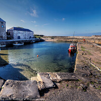 Buy canvas prints of Portsoy Blues 17th Century Harbour Fishing Village Scotland by OBT imaging