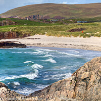 Buy canvas prints of Clachtoll Bay & Fisherman's Salmon Bothy Assynt Highland Scotland by OBT imaging