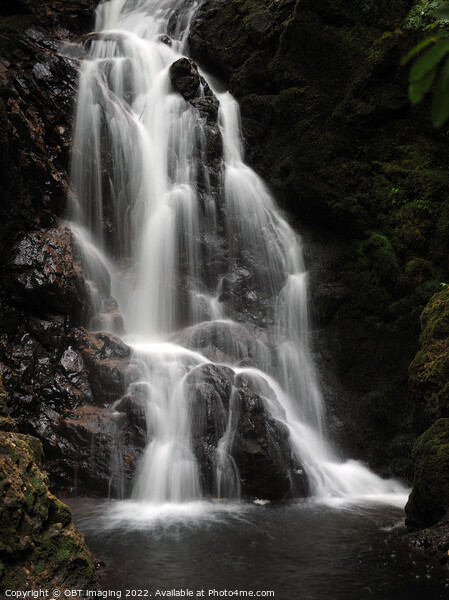 Waterfall Deep In The Forest Scottish Highlands Picture Board by OBT imaging