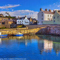 Buy canvas prints of Portsoy 17th Century Village Harbour The Shore Inn North East Scotland by OBT imaging