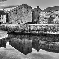 Buy canvas prints of Portsoy Village 17th Century Harbour Reflection North East Scotland 2022 by OBT imaging