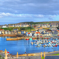 Buy canvas prints of Findochty Harbour Moray North East Scotland by OBT imaging