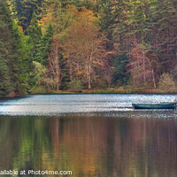 Buy canvas prints of Boats On A Loch Reflections Highland Scotland by OBT imaging