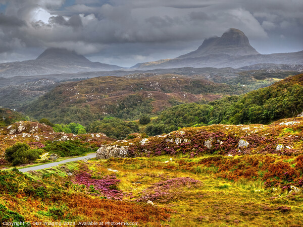 Suliven And Canisp Mountains Assynt North West Highlands Scotland Picture Board by OBT imaging