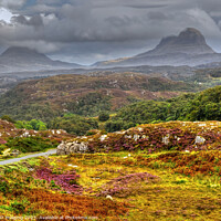 Buy canvas prints of Suliven And Canisp Mountains Assynt North West Highlands Scotland by OBT imaging