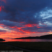 Buy canvas prints of Achmelvich Bay Assynt Highland Scotland High Summer Sunset by OBT imaging
