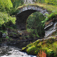 Buy canvas prints of  Glenlivet Pack Horse Bridge 16th Century Highland Scotland by OBT imaging