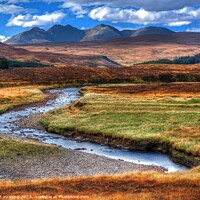 Buy canvas prints of An Teallach Mountain Massif West Highland Scotland Late Autumn Splendour by OBT imaging