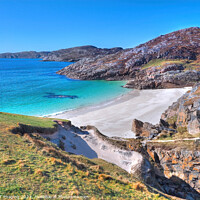 Buy canvas prints of Achmelvich Beaches Assynt West Highland Scotland   by OBT imaging