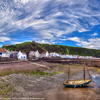 Buy canvas prints of Pennan Historical Fishing Village Aberdeenshire Scotland  by OBT imaging