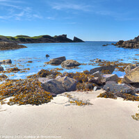 Buy canvas prints of Clachtoll Beach & The Split Rock Assynt West Highl by OBT imaging